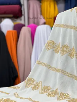 ابروبادی سفید سرمه‌دوزی