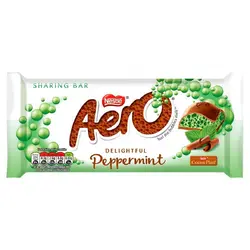 شکلات بار شیری با مغز نعنایی تند حباب دار مدل Nestle Aero