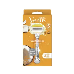 ژیلت زنانه لیزری 5 تیغه ونوس با 2 عددتیغ و عصاره نارگیل Venus