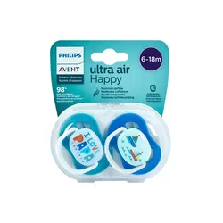 پستانک سیلیکونی نوزاد دوتایی 6-18 ماه فیلیپس اونت Philips avent