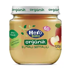 پوره سیب و هلو هرو بیبی ارگانیک Hero Baby