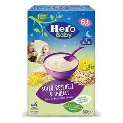 غذای کمکی هشت غله و رازیانه با شیر شب هرو بیبی Hero Baby