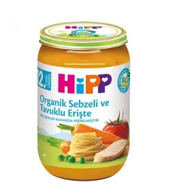 سوپ ارگانیک مرغ وسبزیجات و رشته فرنگی هیپ HIPP