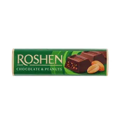 شکلات بار با مغز بادام زمینی ۴۳ گرمی روشن Roshen