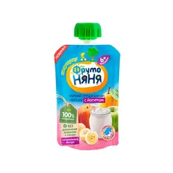 پوره میوه فروتونیانیا با طعم میوه های(سیب ، دارچین و گندم) Frutonyanya