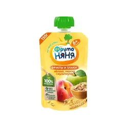 پوره میوه فروتونیانیا با طعم میوه های(جودوسر ، سیب و هلو) Frutonyanya