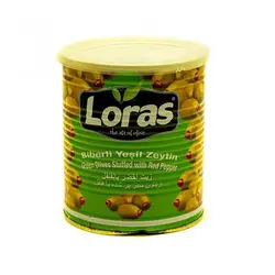 زیتون سبز پر شده با فلفل لوراس Loras