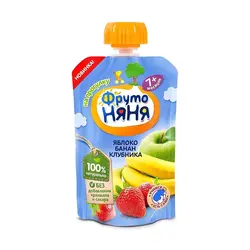 پوره میوه فروتونیانیا با سیب، موز و توت فرنگی Frutonyanya
