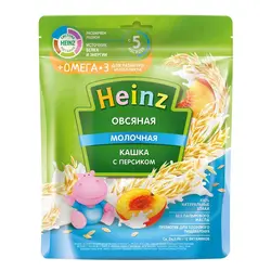 سرلاک(غذای کمکی ) بلغور جو دوسر با شیر و هلو و امگا 3 هاینز HEINZ