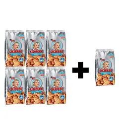 پکیج 6 عددی + 1 عدد هدیه بیسکویت کودک چی چی به به (cicibebe(212g