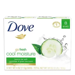 صابون داو مدل Fresh Touch عصاره خیار و چای سبز 135 گرم