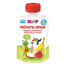 پوره ساندیسی ارگانیک سیب موز توت فرنگی هیپ Hipp