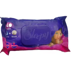 دستمال مرطوب 40 برگی درب دار اسلیپی (sleepy)