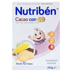 غذای کمکی کودک بیسکویت با کاکائو Nutribén