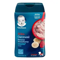 سرلاک (غذای کمکی ) جودوسر موز و توت فرنگی بدون شیر گربر GERBER