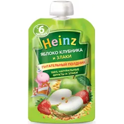 پوره میوه ساندیسی سیب توت فرنگی و غلات هاینز Heinz