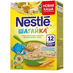 سرلاک (غذای کمکی ) پنج غله و سیب، موز و گلابی نستله NESTLE