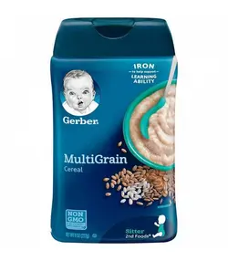 سرلاک (غذای کمکی ) با طعم میکس گندم و جو و برنج گربر GERBER