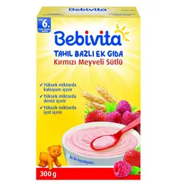 غذای کمکی (سرلاک)شیرغلات و میوه های قرمز ببویتاbebivita