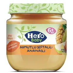 پوره مخلوط گلابی آناناس هلو هروبیبی hero baby