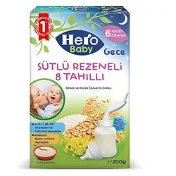 غذای کمکی هشت غله و رازیانه با شیر هرو بیبی مخصوص شب Hero Baby