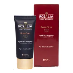 کرم ضد آفتاب بژ روشن رزالیا مناسب پوست خشک و حساس Rosalia Rosa Sun - Sunscreen Cream - Dry &amp; Sensitive Skin - SPF50+ - Light Biege