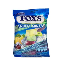 ابنبات فوکس پاکتی 90 گرم کریستالی با طعم نعنا میوه Foxs FRUITY MINTS