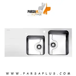 سینک توکار مدل کریستال سفید استیل البرز - فروشگاه پارسا پلاس