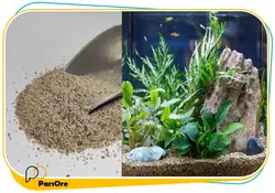 شن آکواریوم تزئینی ، ماسه سیلیسی aquarium sand _ پارس اور