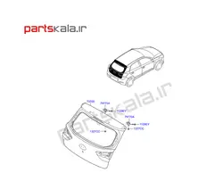 درب صندوق عقب هیوندای i20 مونتاژ