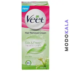 کرم موبر ویت veet مخصوص پوست خشک silk & fresh حجم ۱۰۰ میلی لیتر