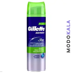 ژل اصلاح ژیلت 3 کاره مناسب پوست حساس 200 میل