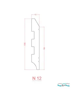 قرنیز 10 سانتی‌ N12-12 پلی‌استایرن بهینا