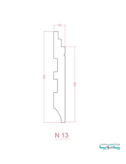 قرنیز 12 سانتی‌ N13-12 پلی‌استایرن بهینا