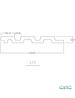 دیوارپوش لوور پلی استایرن بهینا کد L11-50