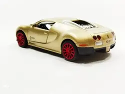 اسباب بازی ماشین بوگاتی شیرون متوسط (Bugatti) موزیکال-چراغدار فلزی طلایی