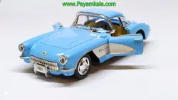 ماکت ماشین کروت (CORVETTE 1957 KINSMART) آبی