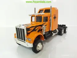 ماکت تریلی پتربیلت فلزی (KINGSTOY) نارنجی