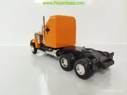 ماکت تریلی پتربیلت فلزی (KINGSTOY) نارنجی