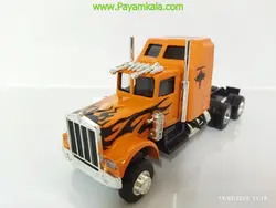 ماکت تریلی پتربیلت فلزی (KINGSTOY) نارنجی