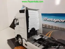 (تک محور) ماکت تریلی ولوو (VOLVO FH) بزرگ 1:32 (WELLY) سفید