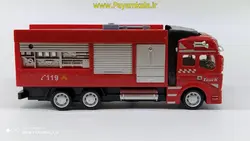 ماکت فلزی عقبکش کامیون اسکانیا آتشنشانی (کد 2211) طرح 01-اسکانیا