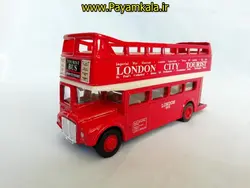 اسباب بازی ماشین فلزی اتوبوس لندن دوطبقه عقب کش جعبه دار انواع اسباب بازی در پیام کالا