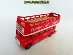 اسباب بازی ماشین فلزی اتوبوس لندن دوطبقه عقب کش جعبه دار انواع اسباب بازی در پیام کالا