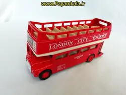 اسباب بازی ماشین فلزی اتوبوس لندن دوطبقه عقب کش جعبه دار انواع اسباب بازی در پیام کالا