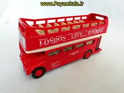 اسباب بازی ماشین فلزی اتوبوس لندن دوطبقه عقب کش جعبه دار انواع اسباب بازی در پیام کالا