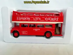 اسباب بازی ماشین فلزی اتوبوس لندن دوطبقه عقب کش جعبه دار انواع اسباب بازی در پیام کالا