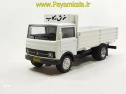 ماکت فلزی کامیون بنز (خاور 608-808) قدیمی موزیکال-چراغدار (سفید)
