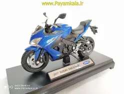 ماکت فلزی موتورسیکلت سوزوکی(SUZUKI GSX-S1000F 2017 BY WELLY)(1/18)