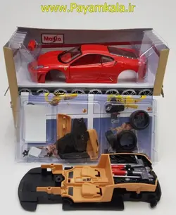 کیت ماکت فلزی بوگاتی شیرون بزرگ (1:24) (BUGATTI CHIRON BY MAISTO) + نقشه + آچار